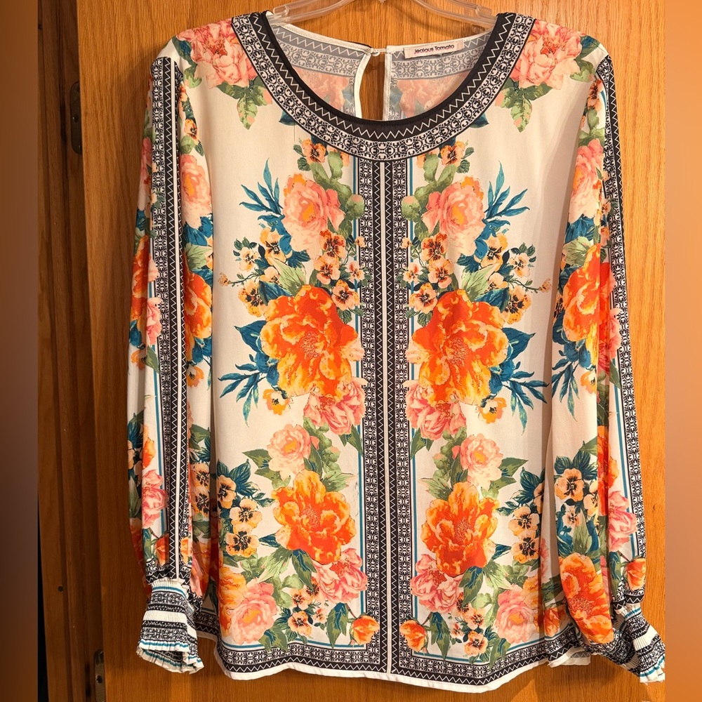 Jealous Tomato floral print top